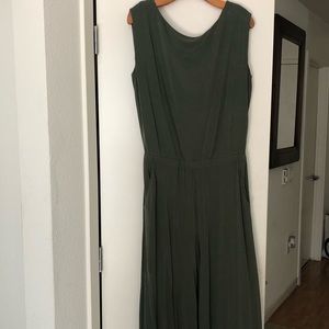 Wide leg cropped jump suit